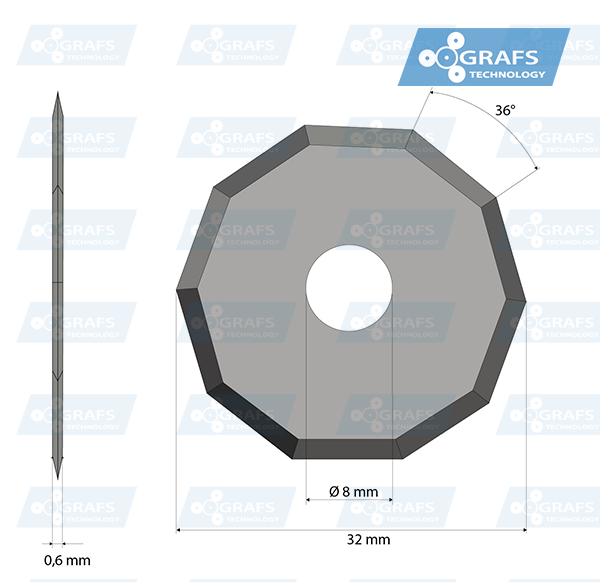 Nóż Zund Z52 3910337 ostrze rotacyjne – zamiennik