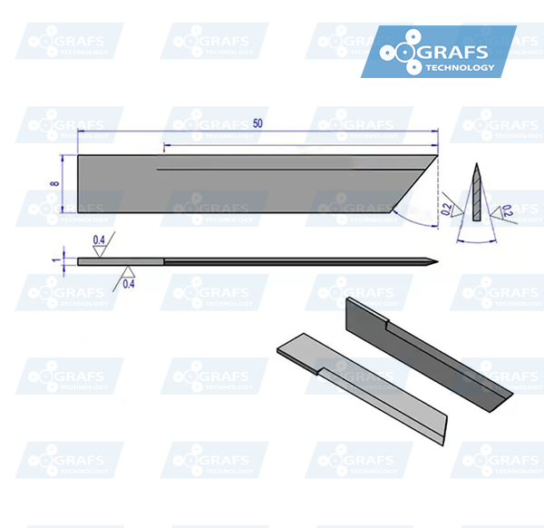 Zund Z71 Knife V-cut Blade 5006045 – Replacement