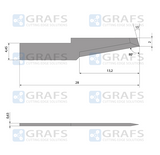 Replacement Zund Z21 oscillating blade 3910314